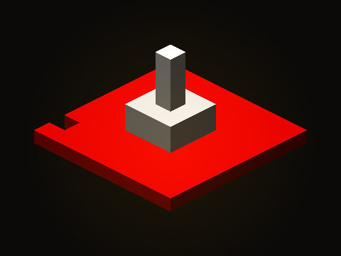 The red work in the center
