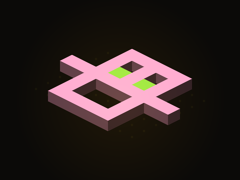 The pink work in the center