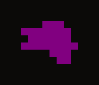 The purple work in the east
